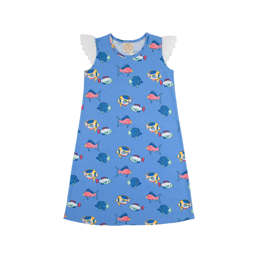 Sleeveless Polly Play Dress Eyelet Here Fishy Fish