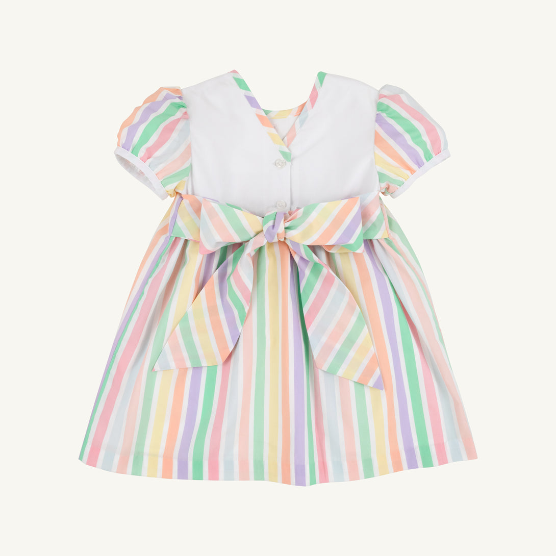 Short Sleeve Brigantine Dress Southampton Stripe/Worth Ave White