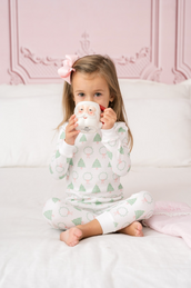 Sweet Pea PJ Set in Oh Christmas Tree, Park White