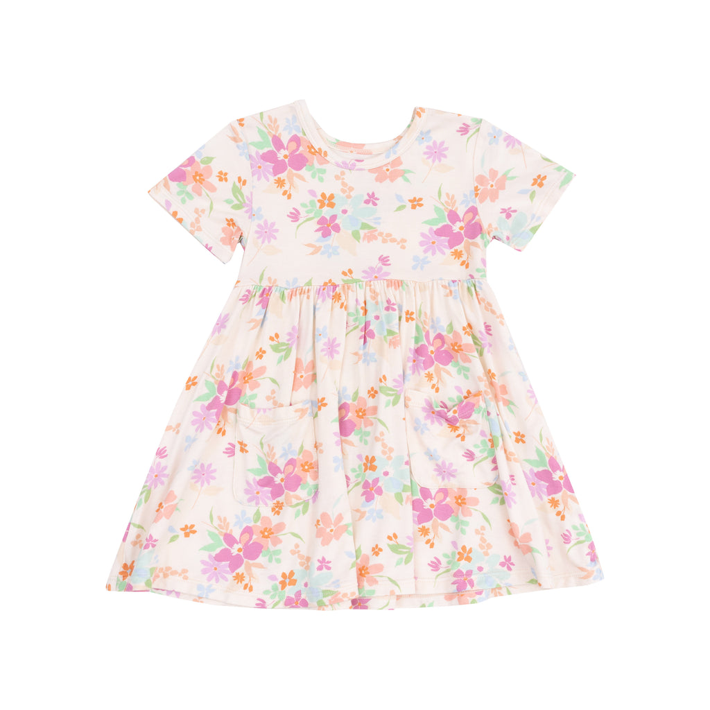 Pick A Posy Short Sleeve Twirly Dress