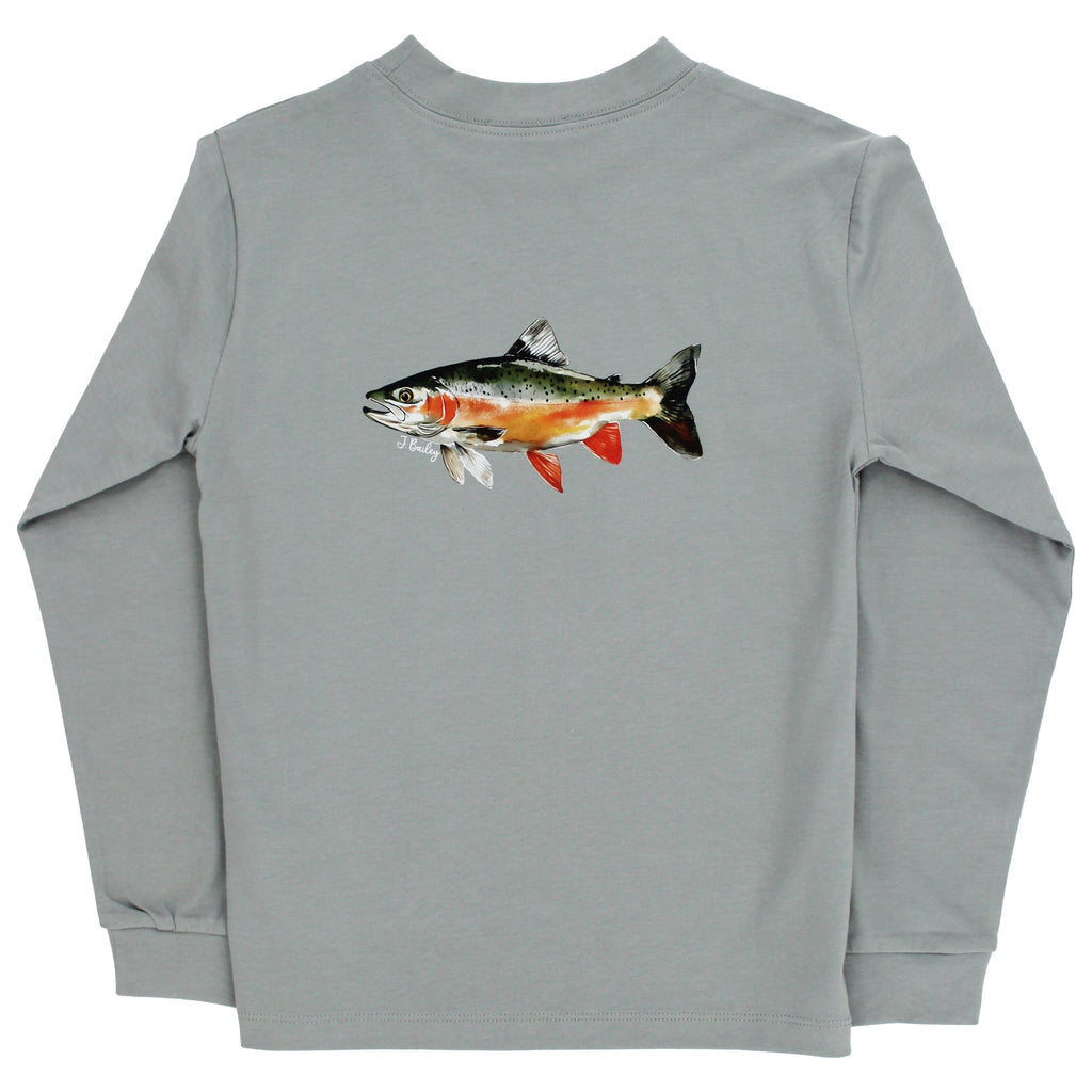 Long Sleeve Logo Tee - Trout/Limestone PRE-ORDER