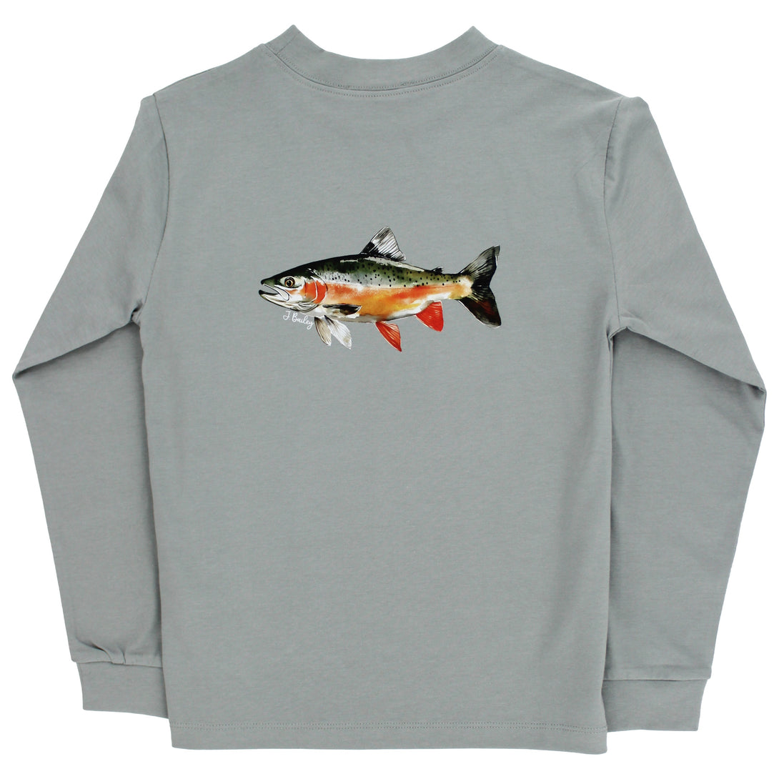 Long Sleeve Logo Tee - Trout/Limestone PRE-ORDER