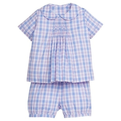 Chest Smocked Short Set Albany Plaid PRE-ORDER