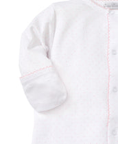 White/Pink New Kissy Dots Print Converter Gown