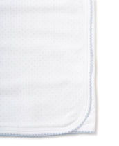 New Kissy Dots Print Blanket - White and Blue