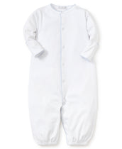 White/Blue New Kissy Dots Print Converter Gown