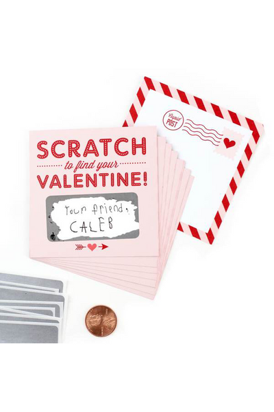 Box of Scratch-off Valentine's Day Cards - Pink