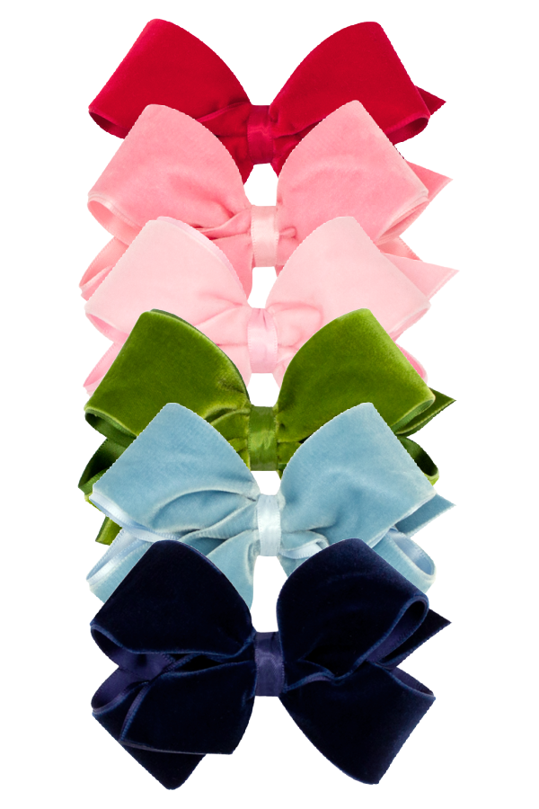 Velvet Hair Bow -  Small King