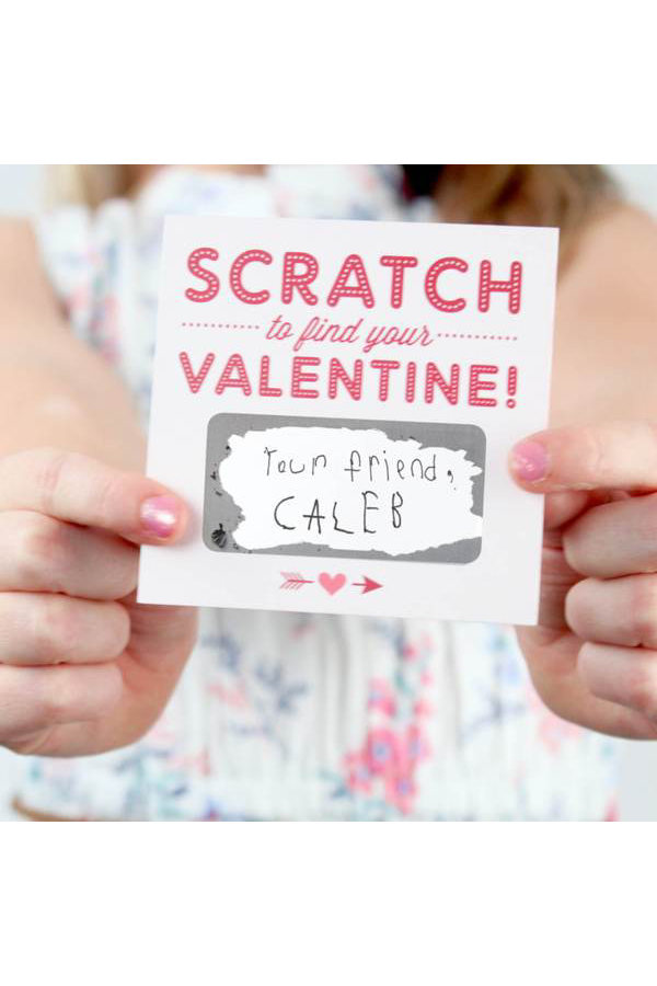 Box of Scratch-off Valentine's Day Cards - Pink