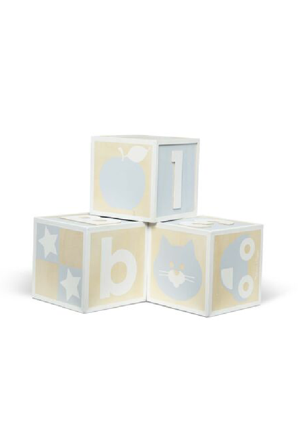 Jumbo Wooden ABC-123 Blocks - Natural