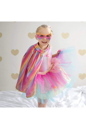 Super-Duper Tutu/Cape/Mask - Pink and Gold