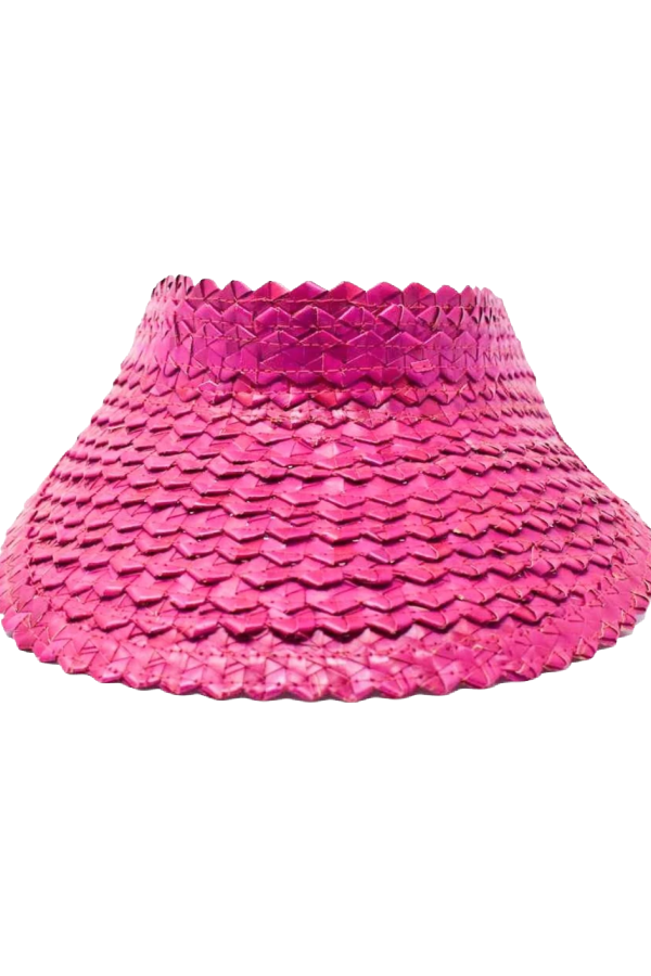 Children's Straw Visor - Pink