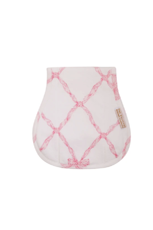 Oopsie Daisy Burp Cloth - Belle Meade Bow with Palm Beach Pink