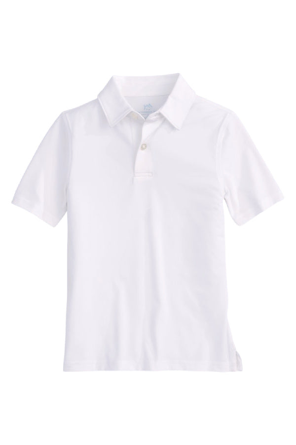Boys Driver Performance Polo Shirt - Classic White