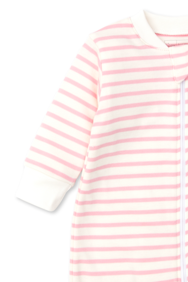 Basic Pink Stripe Footie