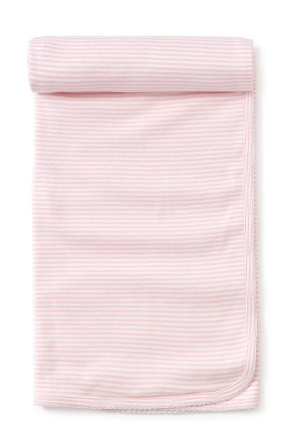 Classic Pink Stripe Blanket