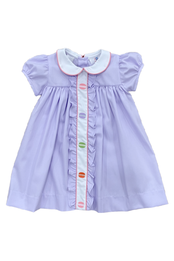 Macarons Cece Embroidered Dress - Lavender