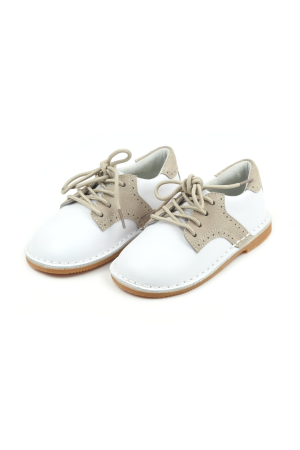 Saddle Oxfords Beige and White