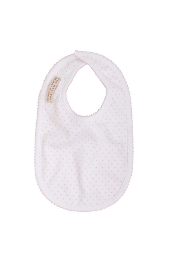 Burp Me Bib - Palm Beach Pink Microdot