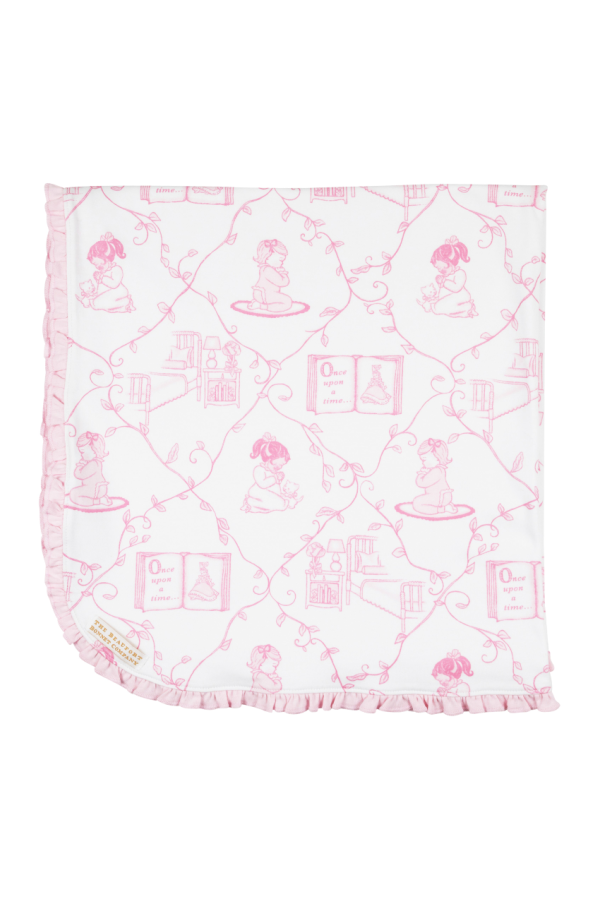 Baby Buggy Blanket - Chinoiserie Channing Palm Beach Pink