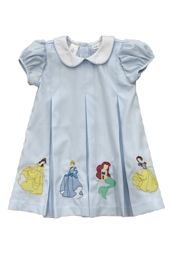 Princess Blue Pleat Dress