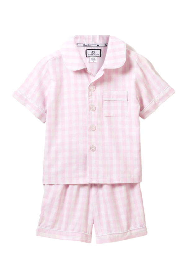 Pink Gingham Short Set Pajama