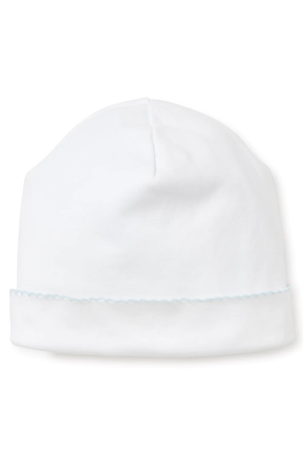 Basic Hat - White with Blue Trim