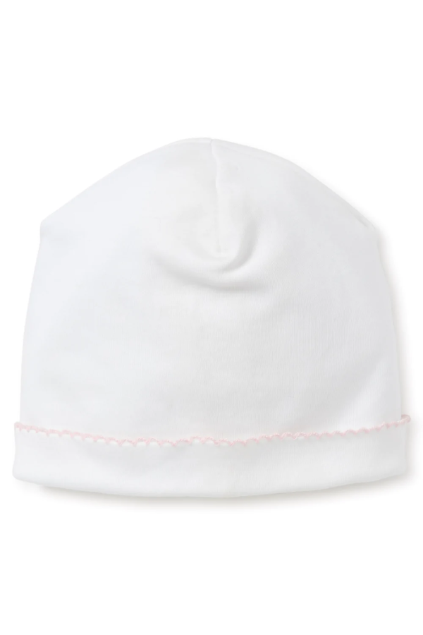 Basic Hat - White with Pink Trim