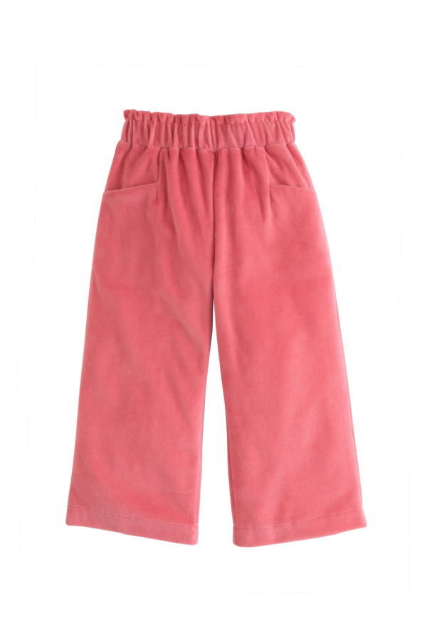 Cropped Palazzo Pants - Rose Velour