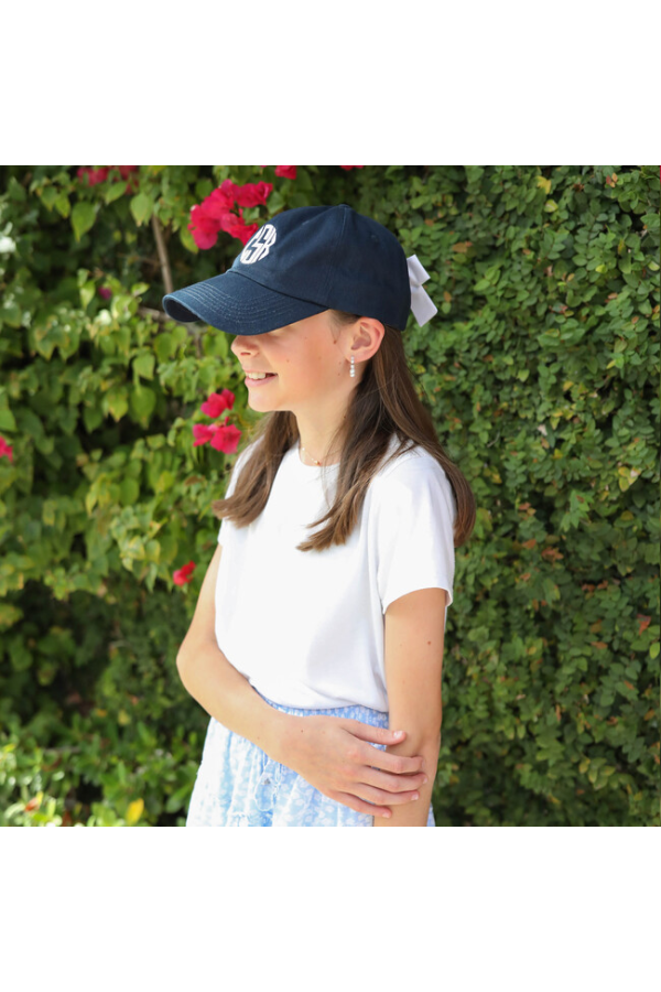 Bow Baseball Hat - Nellie Navy