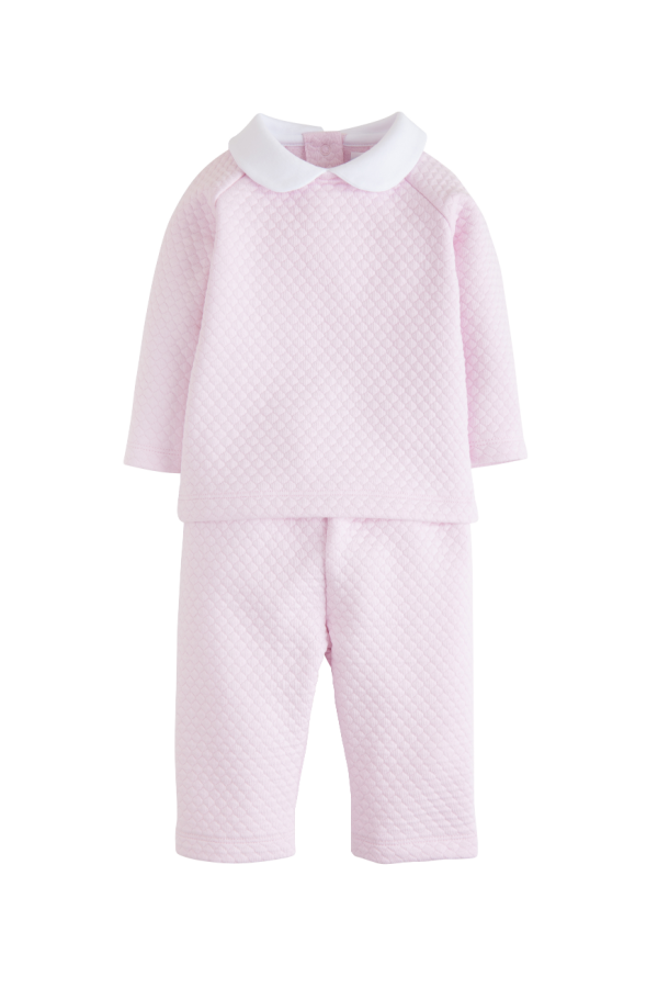 Quilted Pant Set - Light Pink