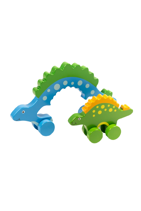 Big and Little Stegosaurus Push Toy