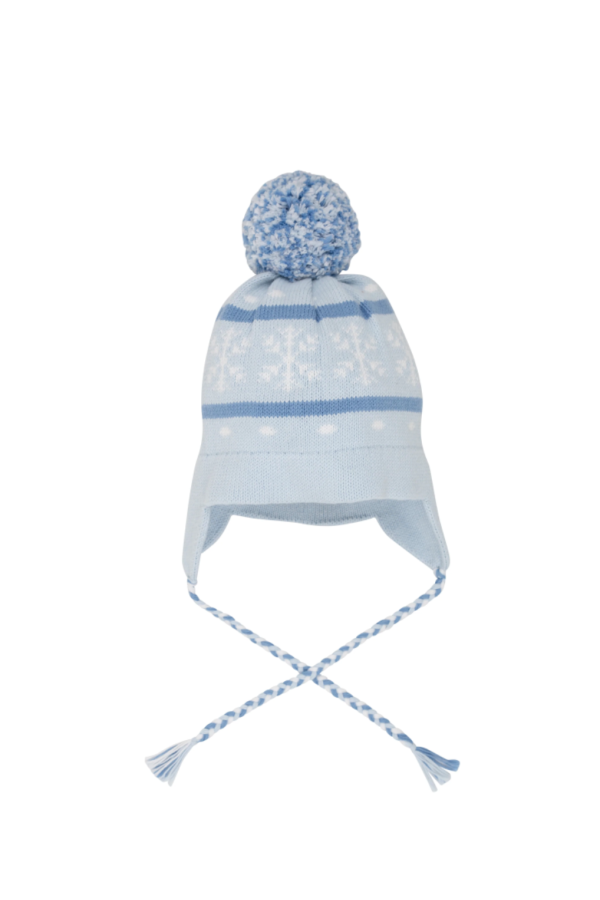 Parrish Pom Pom Hat Buckhead Blue Barbados Blue Snowflake