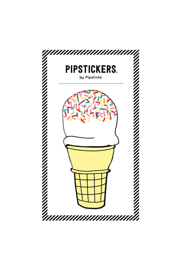 Big Puffy Ice Cream Cone Sticker