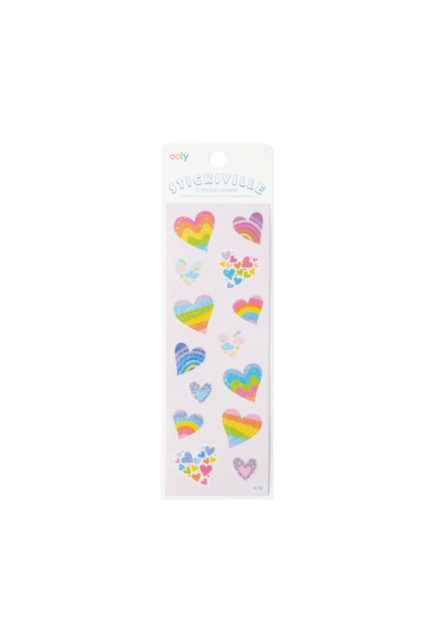 Stickiville Rainbow Hearts Stickers