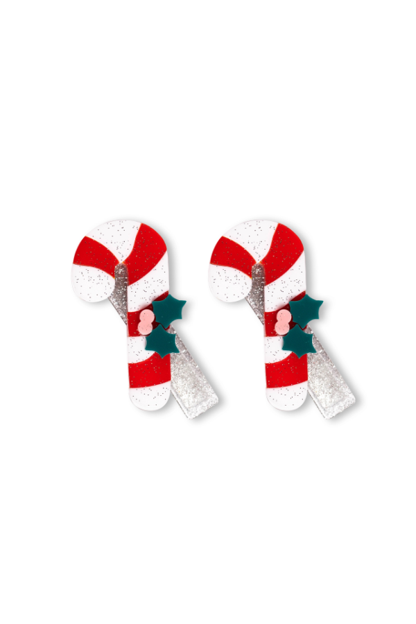 Candy Cane Alligator Clip