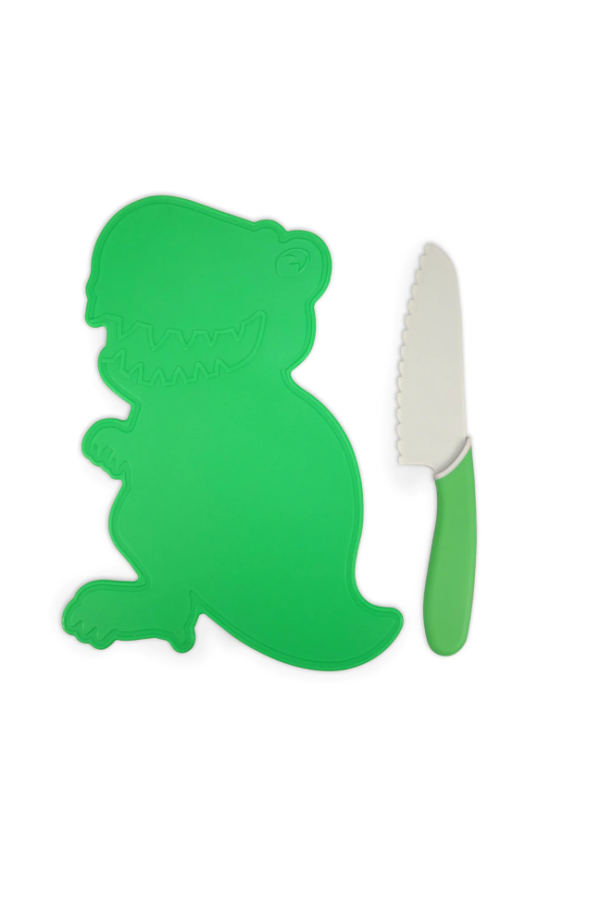 Dinosaurs Cutting Board and Knife Set
