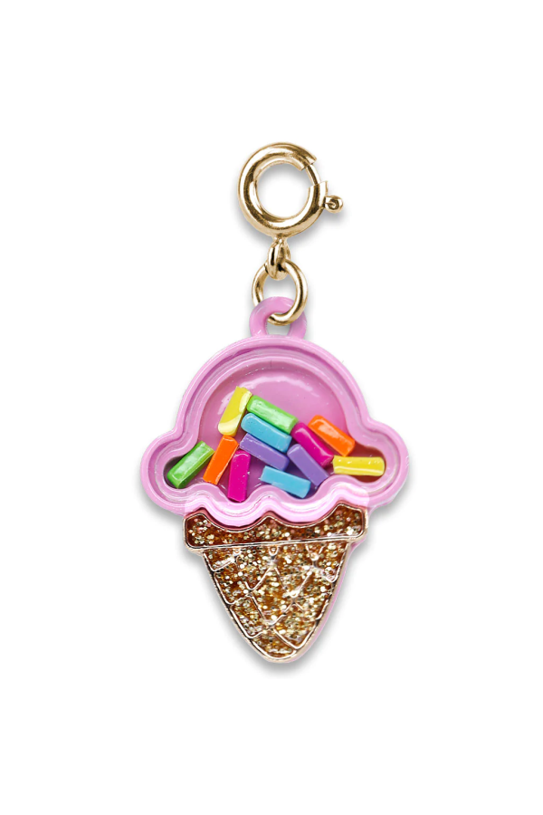 Charm It Gold Ice Cream Cone Shaker Charm