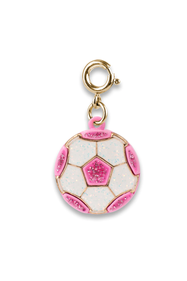 Charm It Gold Glitter Soccer Ball Charm