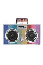 Rainbow Bling Retro Bluetooth Boombox