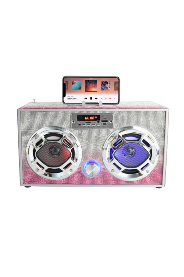 Pink Bling Bluetooth Boombox