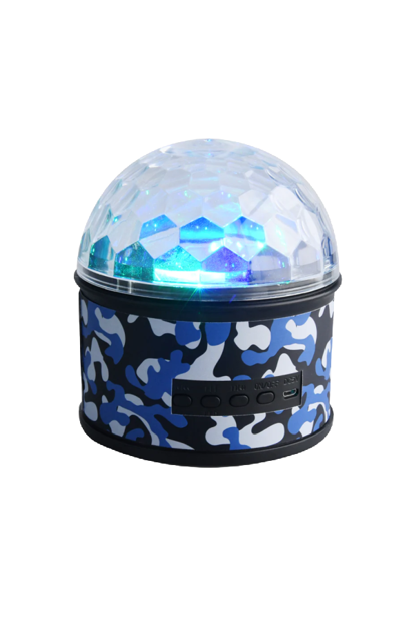Blue Camo Wireless Bluetooth Speaker Fun Light