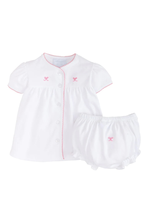 Pinpoint Layette Knit Bow