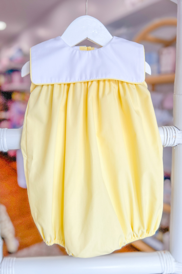 Sleeveless Square Bib Girl Bubble in Yellow