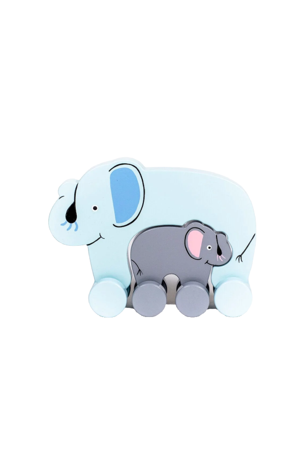 Big and Little Elephant Push Toy
