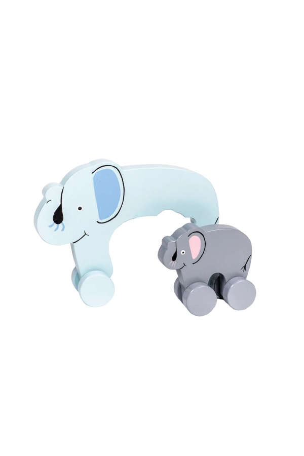 Big and Little Elephant Push Toy