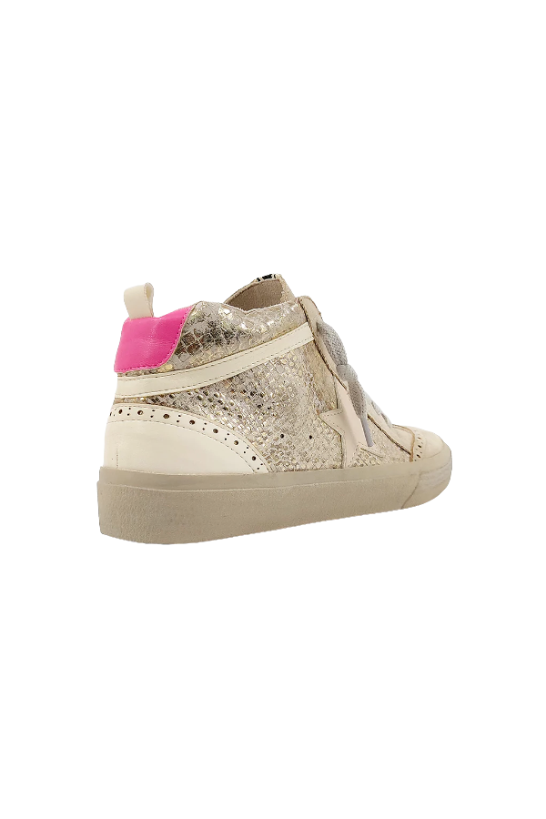 Paulina Gold Snake Sneaker