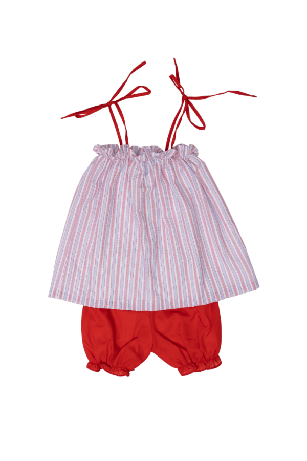 Pam Red White and Blue Bloomer Set