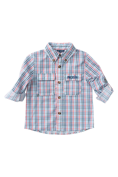 Founder's Fishing Shirt in Tea Rose Multi Color Plaid
