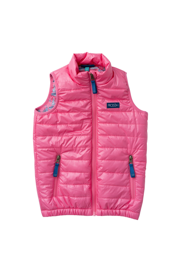 Puffer Vest in Pink Cosmos